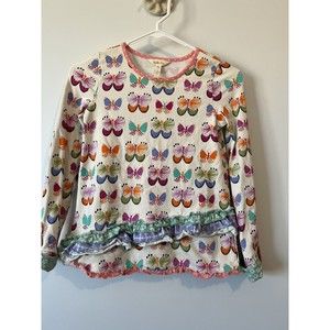 MATILDA JANE Adventure Begins Butterfly Kisses Tunic Top Size 8